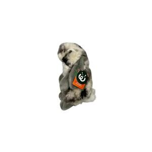 Living Nature Bunny Rabbit Plush Grey White Lop Eared Sitting Realistic 8 Inch